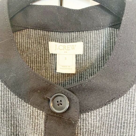 J. Crew Grey Black Sleeveless Button Down with Pockets Tie Waist Dress S Small - Picture 4 of 10